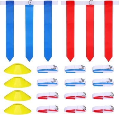 16-delige flag football set met 12 banden en 4 kegels voor voetbaltraining en teamspel