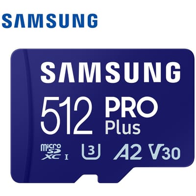 Samsung PRO Plus microSD Geheugenkaart 256GB microSDXC,512GB 128GB Tot 180 MB/s,Full HD & 4K,UHS I,C10,U3,V30,A2,voor telefoons GoPRO en DJI Drone Camera 【512GB】