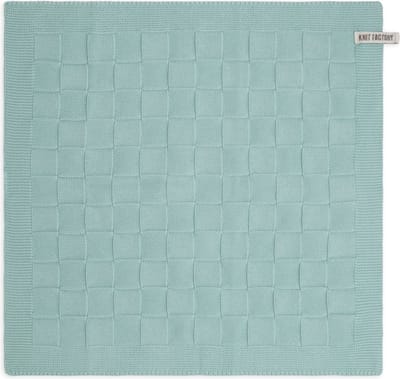 Knit Factory Gebreide Keukendoek - Keukenhanddoek Uni - Handdoek - Vaatdoek - Keuken doek - Mint - Licht groen - 50x50 cm