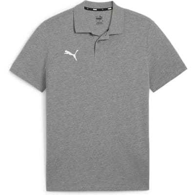 PUMA teamGOAL Casuals Polo Heren sportshirt - Medium Gray Heather-Puma White