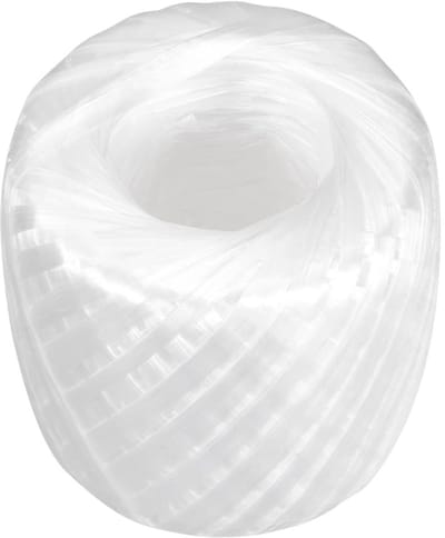 Dailygoods- Polyester Touw 200m - DIY Boekverpakking - Nylon Touw - Wit - Sterk en Duurzaam - Voor Creatieve Projecten