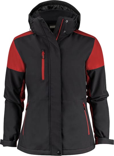 Printer PRIME PADDED SOFTSHELL PRIME LADY 2261072 - Zwart/Rood - XS