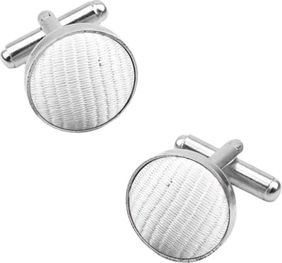 Fako Bijoux - Manchetknopen - Staal & Streep - 16mm - Wit