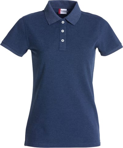 Clique Stretch Premium Polo Women 028241 - Blauw-melange - L