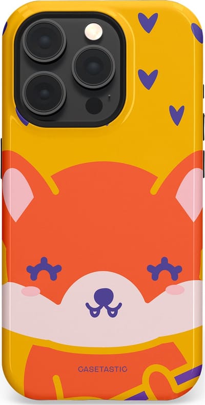 Casetastic Hoesje Geschikt voor Apple iPhone 15 Pro Magsafe - Stijlvolle Beschermende Duo-layer Case - Vossen beat