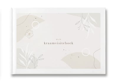 Maan Amsterdam - Mijn kraamvisiteboek - Invulboek voor kraamvisite - Kraambezoekboek A5 - Geschikt voor 74 gasten