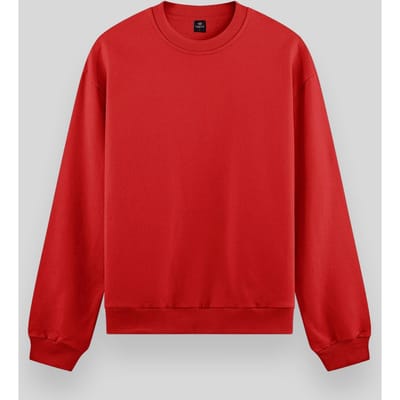 Heren Effen Rundhals Sweatshirt