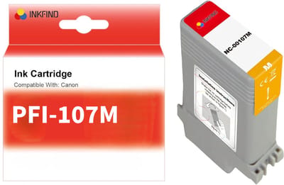 INKFIND PFI-107 Magenta Inktcartridge compatibel met Canon PFI-107 - 1-pack Magenta*1