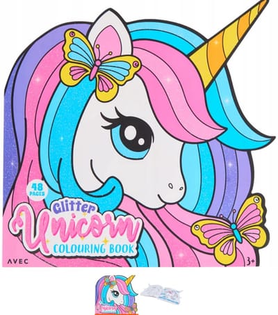 kleurboek Unicorn 48 pagina vol met unicorn 24 met glitter