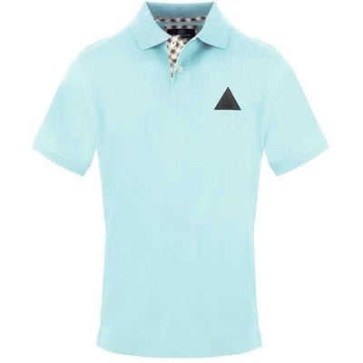 Aquascutum Polo-shirt voor heren met driehoekig logo (Hemelsblauw Gewassen)