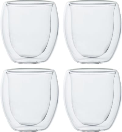 Cosy & Trendy Espressoglazen - 4x - dubbelwanzig - glas - 80 ml - Dubbelwandige glazen voor koffie