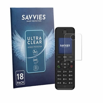 Savvies - Screenprotector voor Fritz!Fon M3 - Folie Beschermfolie transparant 18 Stuks