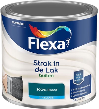 Flexa - Strak In De Lak Buitenlak Zijdeglans - 100% Eiland - Mengverf - 500 Ml