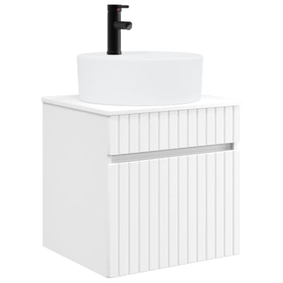 vidaXL - Wandgemonteerde - wastafelmeubel - Wit - 49 - x - 44,5 - x - 65 - cm