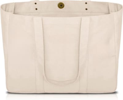 Canvas Tote Bag Dames - Shopper Met Laptopvak - Ruim & Duurzaam