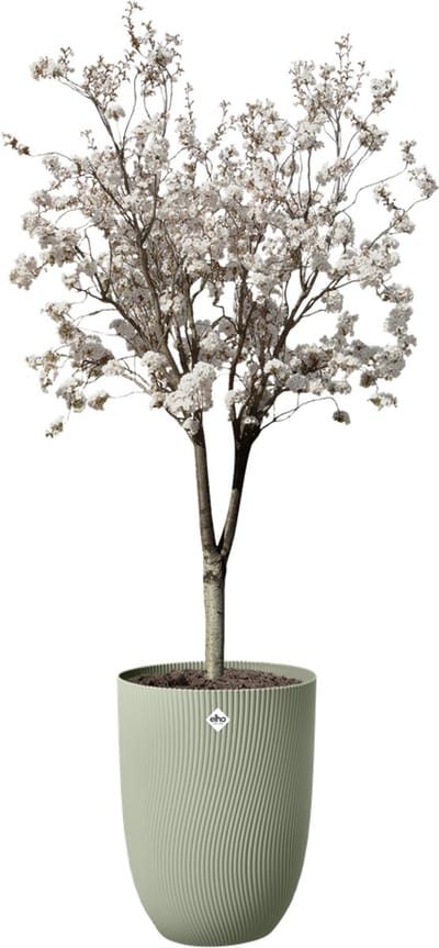 Elho Sereh Hoog 40 - Bloempot voor Binnen & Buiten - 100% Gerecycled Plastic - Ø 39 x H 53.4 cm - Scandinavisch groen