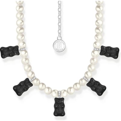 Thomas Sabo - KE2208-052-11-L50V - Ketting - 925 zilver - Dames - Goldbär zwart - 42+8cm