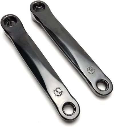 Hometrainer Crankstel - Pedaalstuur Onderdeel - Fietsonderhoud - Robuuste IJzeren Constructie - 170 mm Lengte - Zwart