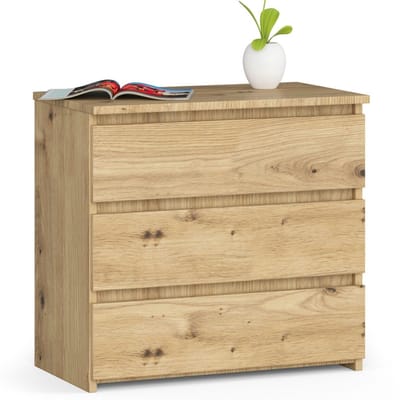 Nachtkastje CL3 met 3 Lades / AKORD Furniture Factory / Artisan Eik / 60 x 57 x 35 cm