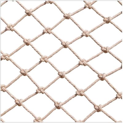 Veiligheidsnet - Beschermnet Kinderen - Valbeveiliging Balkon - Robuust Jute Touw - 12mm Dikte - Natuurlijk