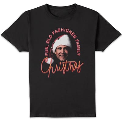 National Lampoon Fun Old Fashioned Family Christmas Men's Christmas T-Shirt - Black - S
