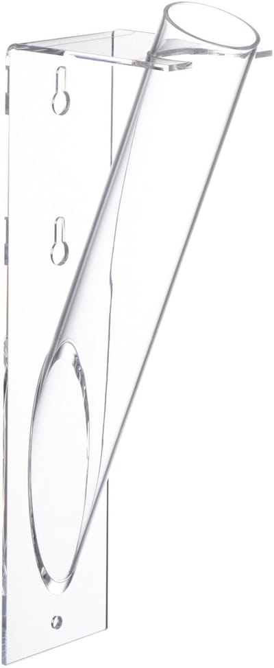 J-Line vaas Tube - kunststof - transparant - small - 2 stuks