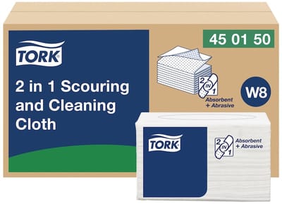 Tork 450150 premium 2in1 schuur- en reinigingsdoek W8 wit 360 stuks (450150)