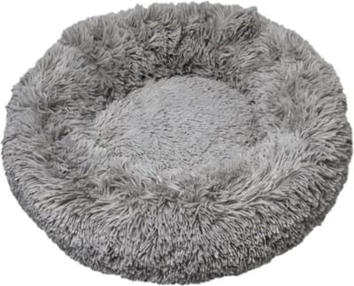 Topmast Supersoft Fluffy Donut - Hondenbed - hondenkussen - Antraciet - 80 cm - Made in Europe