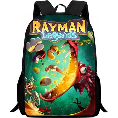 Lichtgewicht Cartoon Mochila Rayman Legends Prints Schoolrugzak, Schooltassen voor Kinderen Jongens & Meisjes, Duurzame Kinderrugzak blue