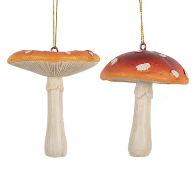 Clayre & Eef Hanger Paddenstoel Rood Kunststof Herfst decoratie