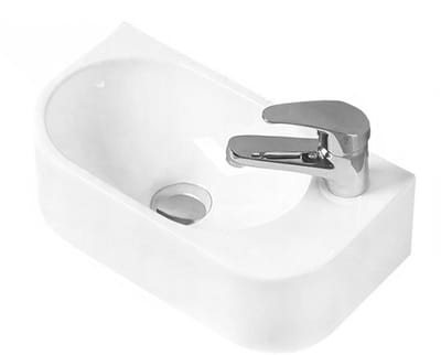 Mexen Viera opbouwwastafel links 40 x 21 cm, wit - 21274000L