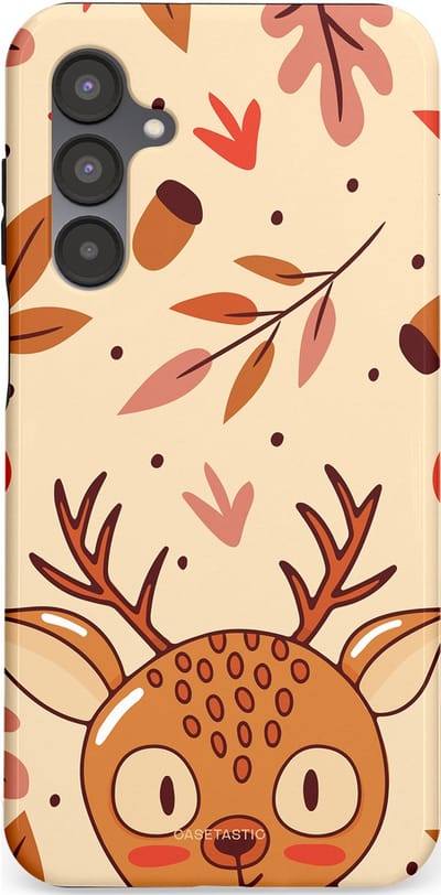 Casetastic hoesje geschikt voor Samsung Galaxy A16 - Dubbellaagse bescherming - Hert in de herfst - Fashion Case - Zand Terracotta Rood