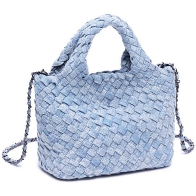 Geweven Handtas, Dames Modeketting, Enkelzijdige Groentemand, Crossbody Tas 17*13*10 white