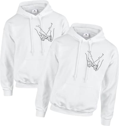 Hoodie voor hem en haar-Cadeau voor de liefste-Hoodies man-vrouw-met namen-Maat S