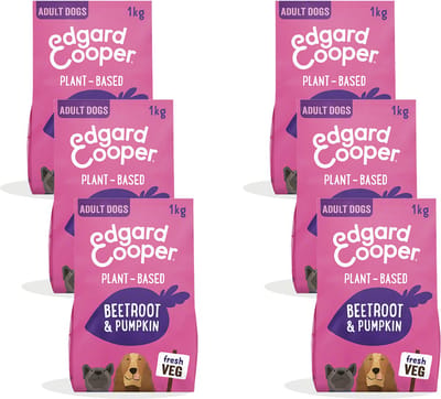 Edgard & Cooper Plantbased Adult Rode Biet&Pompoen - Hondenvoer - 6 x 1 kg