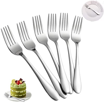 5 stuks - Bestekvorken - Westerse steakmessen en -vorken - Saladevorken - Taartvorken - Westers bestek - Dessert-, koffie- en fruitvorken - Geschikt voor thuis, restaurants, feesten en andere gelegenheden