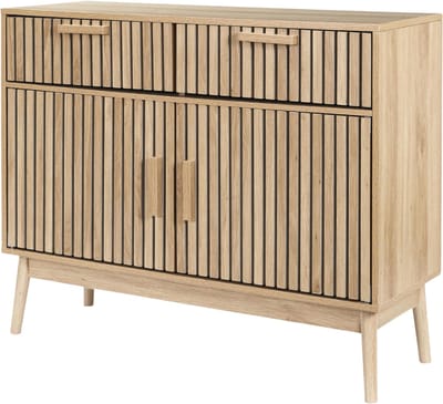 MISOU Klaus Wandkast - Met Lades - Opbergruimte - Haltafel op Poten - Opbergkast - Consoletafel - Sidetable - Hout