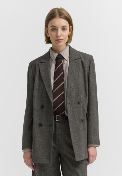 Bugatti Damen Blazer van wolmix, dubbelrijig