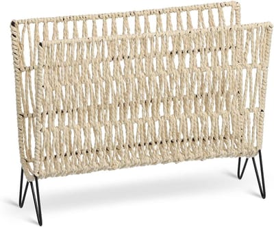 SNJY® Krantenbak - Lectuurbak - Tijdschriftenhouder - Magazinehouder - 15L x 38B x 30H cm - Beige