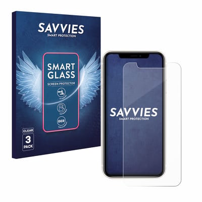 3 Stuks Savvies Screenprotector - geschikt voor Apple iPhone 11 - beschermfolie glas transparant