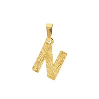 Lucardi Dames 14 karaat geelgouden letterhanger voor dames - Hanger - 14 Karaat Goud - Goud