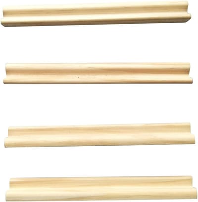 Domino Standaard - Tegelrekken Houder - Spel Organisatie - Set van 4 - 19 cm Lengte - Meerkleurig