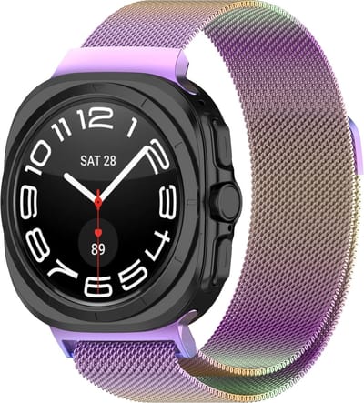 By Qubix - Compatible Samsung bandje - Milanese band - Multicolor - Geschikt voor Samsung Galaxy Watch Ultra / Ultra 2 - 47mm
