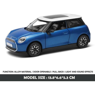 Cca Diecast 1/28 Bmw Mini Cooper Legering Auto Model Geluid Licht Kinderen Jongen Diecast Speelgoed Voertuig Collectie Miniature Voiture