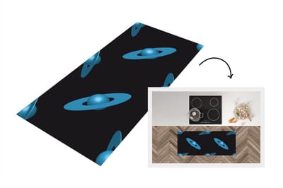 Keukenloper - Loper keuken - Planeten - Blauw - Kinderen - Design - 120x50 cm - Keukenloper vinyl