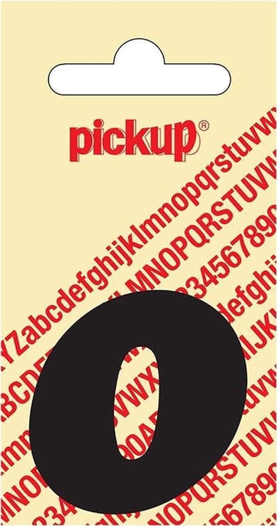 Pickup plakcijfer CooperBlack 40 mm - zwart 0