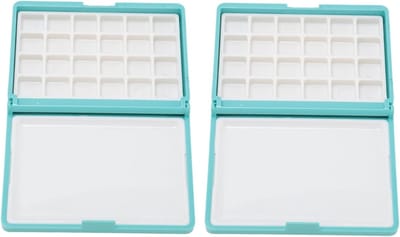 Compacte Mini Waterverf Set voor Beginners, Ideaal voor Schilderen onderweg met 2 Paletten en Accessoires