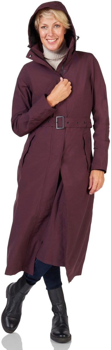 Happy Rainy Days Lange Regenjas Dames Montreal Burgandy