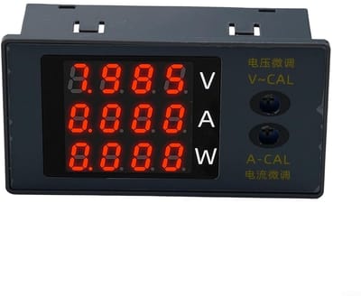 Elektriciteitsmeter - Stroommeter Vermogenmeter - Elektrische Tests - LED Real-time Display - 8x5x3 cm - Rood