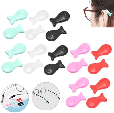 10 stuks -Antislip brillenhoesjes - Briloorkussentjes - Briloortips - Zachte siliconen hoesjes - Kleine ronde oorhaakjes en oorsteuntjes - Brilpootjes - Bevestigingssteunen - Anti-val en antislip accessoires - Geschikt voor sport en dagelijks gebruik
